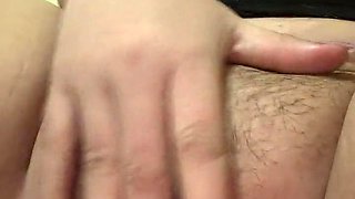 Sizzling mommy jacks off her meaty unshaved pinkish honeypot until she jizzes