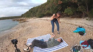 Day On The Beach With Josie And Sofie Skinny Dipping And Enjoying Being Nude Outdoors For Sunset