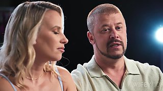 Sexy milf slut gets railed in her tight pussy while her cuck husband is watching them having a wild naughty fun