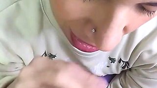 Blowjob and Facial on a Physio Ball