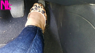 Pedal Pumping in Flowered Flats