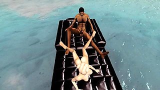 Hot 3D redhead licking a pussy while getting fucked