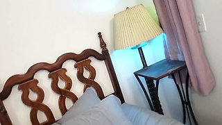 POV of TS Sucking My Cock and Me Fucking Her Rough Into the Bed