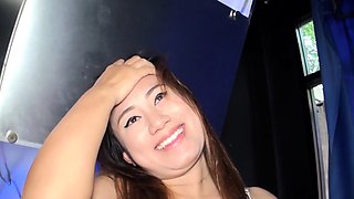 Pregnant Thai slut feels herself horny