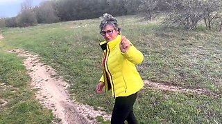 The Anal Granny Outdoors!!!