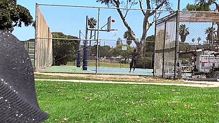 Shy Goth Exhibitionist - V Panties Picnic Delight