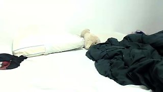 Tattooed Webcam Teen Rides Massive Toy
