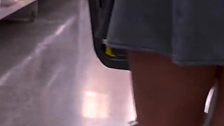 Anal in Public - Skirts & Without Panties - Anal Plug