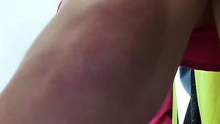 Blonde teen with big boobs riding a dick in the office