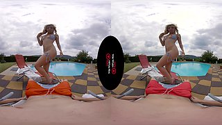Virtual Sex-Ality - Blonde Outdoor Pool Anal - Sexlikereal