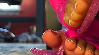 Linsey Dawn solo foot fetish