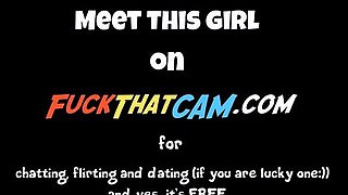 Loud Amateur Brunette Girl on Webcam