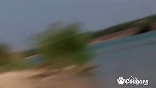 Mature beauty shares passionate beach pleasure with sensual swingers heat
