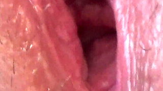 Patterned Stockings Close up Bare Pussy & Toy Julie Cunningham 38F Natural Tits