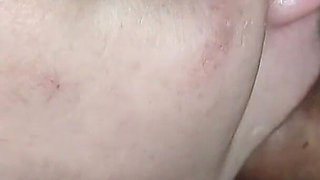 Real Homemade Wife Sucking Big Cock on Her Knees and Gets Cum on Face