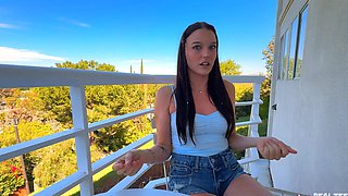 Shorts weather for the kinky couple Alex Jett and Kloe Love