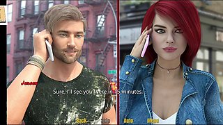 Steamy tale of a redhead milf in a homemade visual novel game