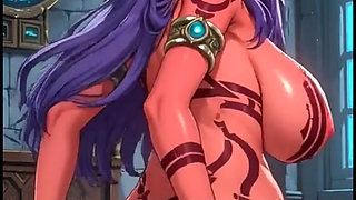 Cute demon girl twerking (Ai animation)