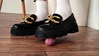 Unaware Crush - Schoolgirl Unaware: Cock Trampling, Shoejob