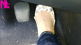 Pedal Pumping in Flowered Flats