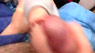 My Wife Gives Me a Gorgeous Night Handjob with a Copious Cum Blast