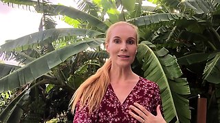 Blonde Amateur Takes Facial Cumshot Outdoors In Public