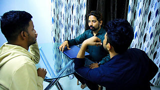 OFFICE OWNER AND EMPLOYEES HELD GROUP PARTY AND TWO GIRLS WERE ALSO PRESENT