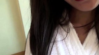 Pretty japanese brunette young Yuki and mate in this video