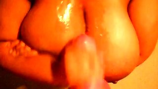 Huge Tits Covered in Cum from a Thick Cock