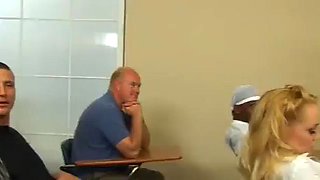 Blonde babe gangbang: Blowjob, Doggy  Cowgirl Porn