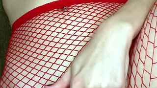 Slutty amateur teen GF jerking dick