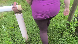 Pussy Slapping on Picnic Table