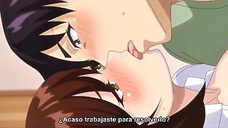 Brunette and busty teen never misses a chance to take his big cock inside hentai