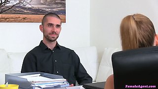 Girl agent - gawping at his massive full salute turns me into a slut
