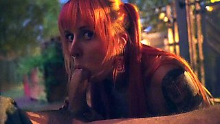 Amateur redhead girlfriend blowjob and anal with creampie