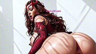 Lustful sorceress strokes your cock and demands messy cum