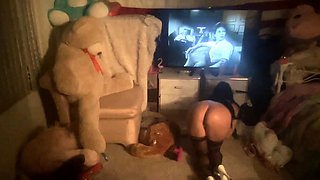 Stacked brunette goes solo toys and masturbation