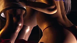 My Black Boyfriend Fucked Me in Pussy and Cum in Mouth at Night Backyard. 3D Animation