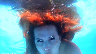 Dildo Fuck and Dildo Blowjob While Holding My Breath Underwater in Pool
