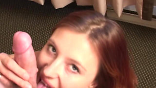 Redhead Amateur Rides and Takes Deep Strokes