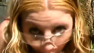 Cherry Sucking Cock by the Pool