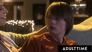 PAWG Stepmom Spencer Scott offers her MILF pussy to her protected stepson!