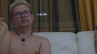 Step Mom Shares Couch with Step Son - Massage Ends in Facial Blast!