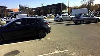 Amateur coeds voyeur fucking in public place