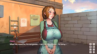 College Janitor Lady Strips Bare for Passersby on the Open Campus in Taffy Tales Episode 20