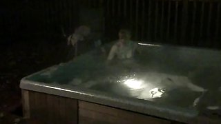 Natalia: Diapered in Hot Tub