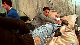 Threesome Foot Fun for Horny Boys