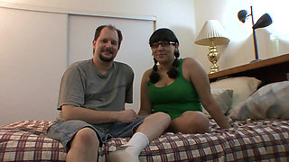 Young chunky girl filmed whith her mature lover