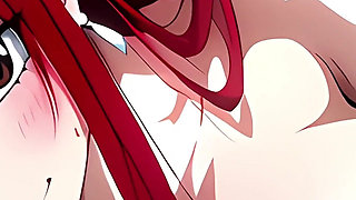 Fairy Tail Erza Takes Care of Your Cock with Her Wet Pussy and Mouth Thirsty for Hard Sex