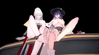 Wuthering Waves - Lucilla X Hiyuki FFM Sex -3d Hentai Animations